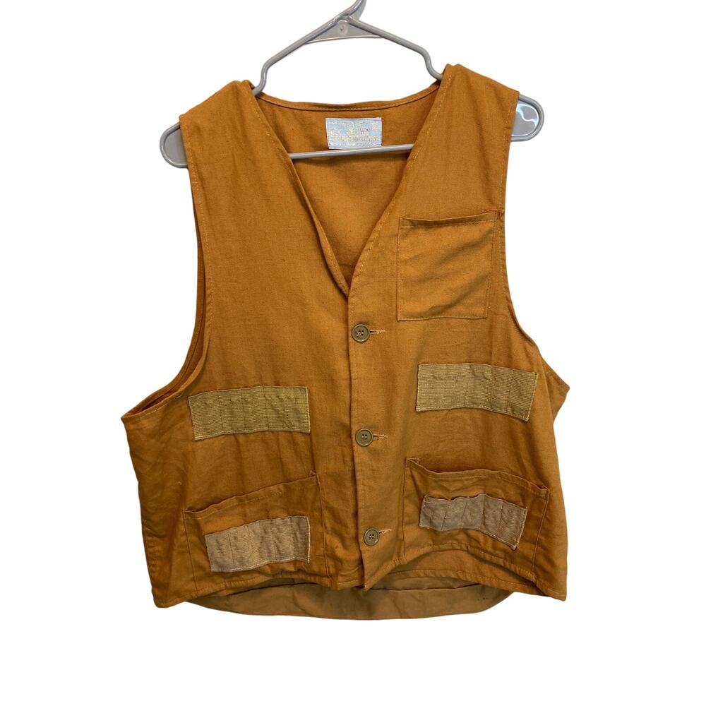 Vintage Crown Hunting Workwear Hunting Vest 100% Cotton Men's Size XL